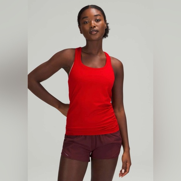 Lululemon Swiftly Tech Racerback Tank Top 2.0 Race Length Vibrant Red Size 14 - Picture 1 of 7